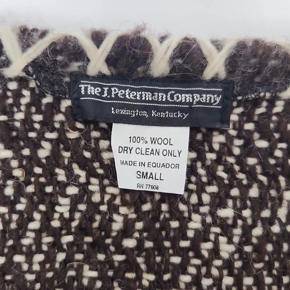 J. Peterman Chanky Knit 100% Wool Vest Sweater Academia - Picture 9 of 12